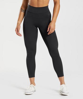 Legginsy Damskie Gymshark Gs Power Original Czarne | PL 2230RVD